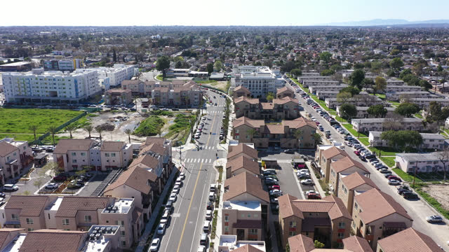 Aerial Downtown Watts California