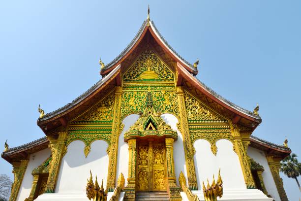 Luang Prabang, Laos.　The entire ancient city of Luang Prabang is a World Heritage Site.　The palace was built in 1904 until 1975, when the monarchy was abolished in Laos.The palace serves as both a national museum and a royal palace for people to visit.Located in the center of Luang Prabang, between the Puxi Hill and the Mekong River, the palace is a grand and luxurious palace. Many national cultural relics can also be seen here. The whole palace resplendent, dazzling, elegant decoration inside the palace.
