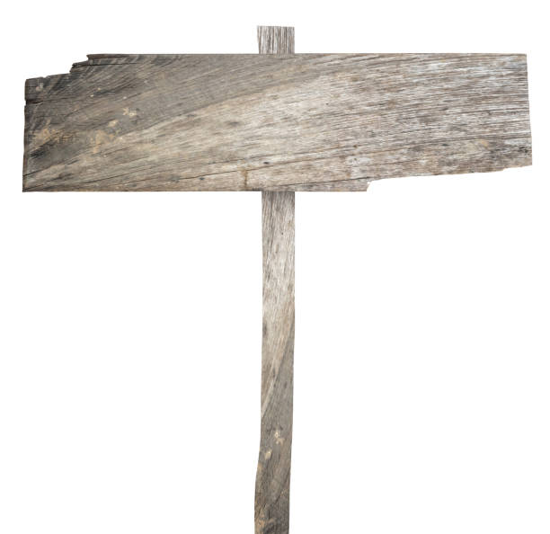 istock Old wooden sign isolated on white background 1479880149