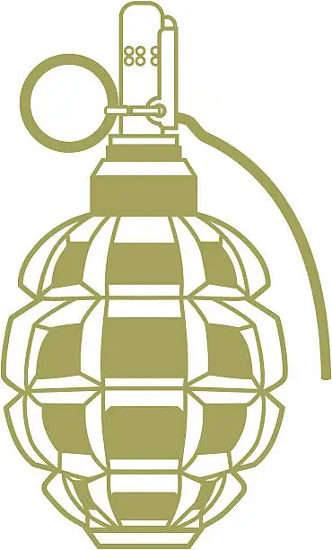 Vector illustration of hand grenade