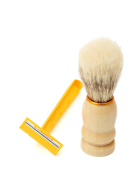 istock Shaving Brush and Disposable Razor 147989556