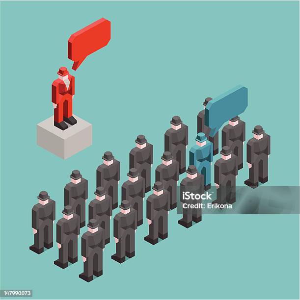 Isometric Businessmans To Conference Stock Illustration - Download Image Now - Adult, Audience, Business