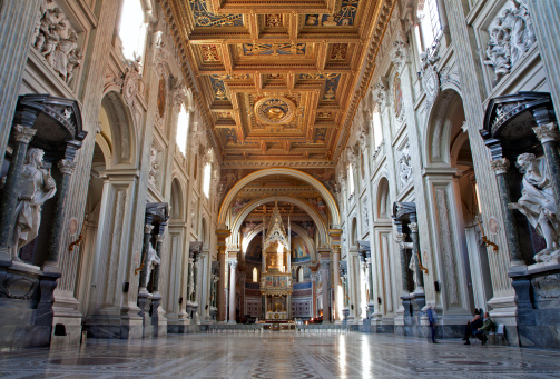 Rome - nave of basilica di san giovanni in laterano