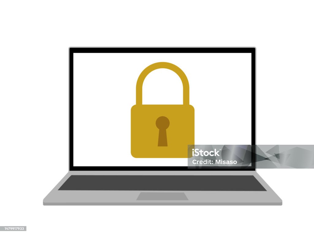 Padlock In Computer A Simple Padlock On A Computer Screen Stock Illustration - Download ...