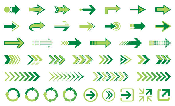 pfeile - vector interface icons arrow sign two objects stock-grafiken, -clipart, -cartoons und -symbole