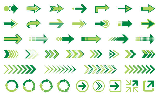 strzałki - vector interface icons arrow sign two objects stock illustrations