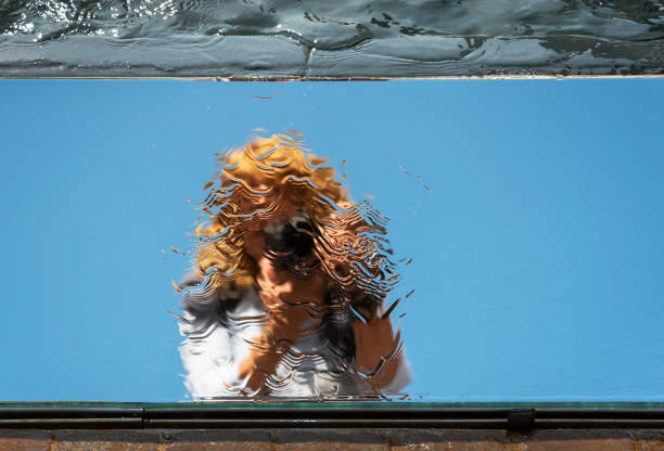 Surreal reflection on the surface of the water.