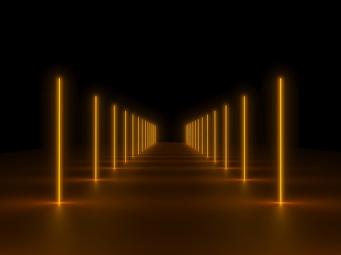 abstract neon background with glowing lines