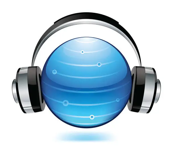 Vector illustration of Global Streaming Music