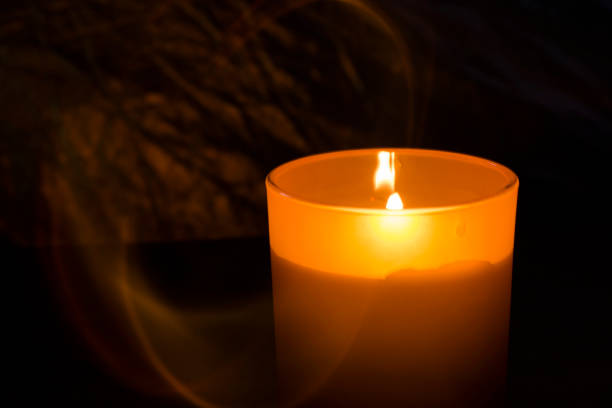 istock Candle lights on the dark background, romantic 1479938114