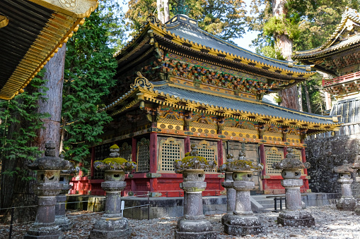 Nikko, Japan - March 11, 2023: Nikko Toshogu, the shinto shrine a UNESCO World Heritage Site located in Nikko, Japan.