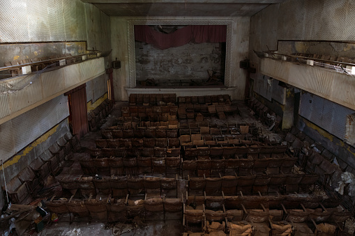 Abandoned movie theater.