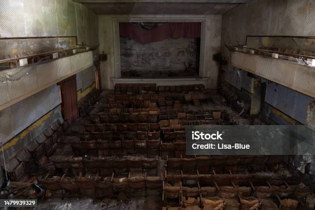 Abandoned Movie Theater Stock Photo - Download Image Now - Italy, Movie Theater, 1950-1959