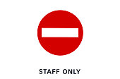 Isolated shot of  No-Entry sign on white background