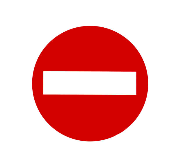 istock Isolated shot of  No-Entry sign on white background 1479939507