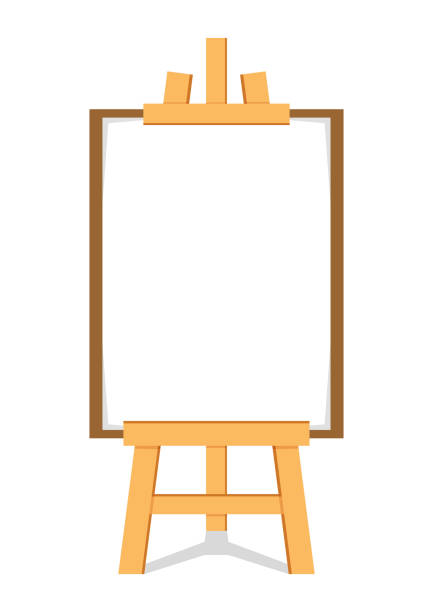 Painting Wooden Easel Clipart Isolated On White Background Vector Wood  Easel With Canvas Stock Illustration - Download Image Now - iStock