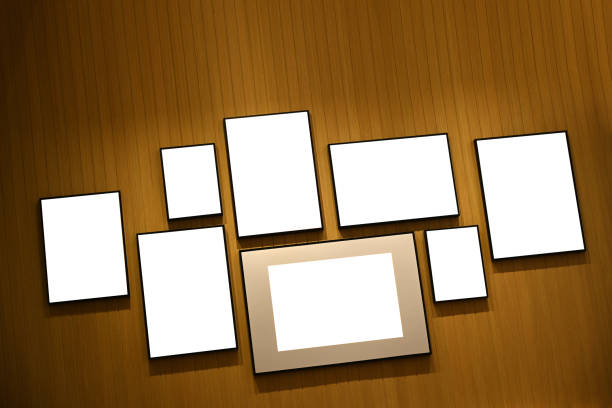 istock brown wooden wall picture frame 1479952348