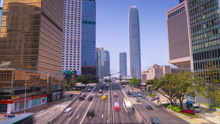 Timelapse road in Hong Kong