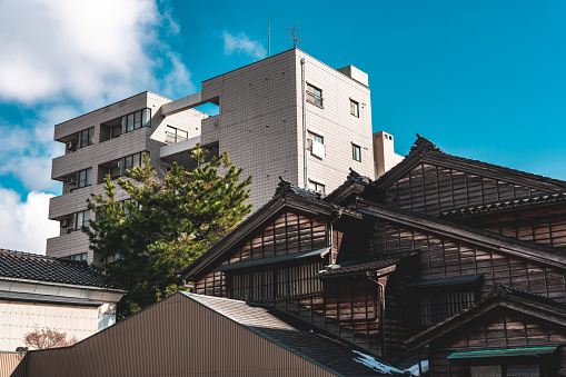 Ancient and modern architecture in Kanazawa, Japan