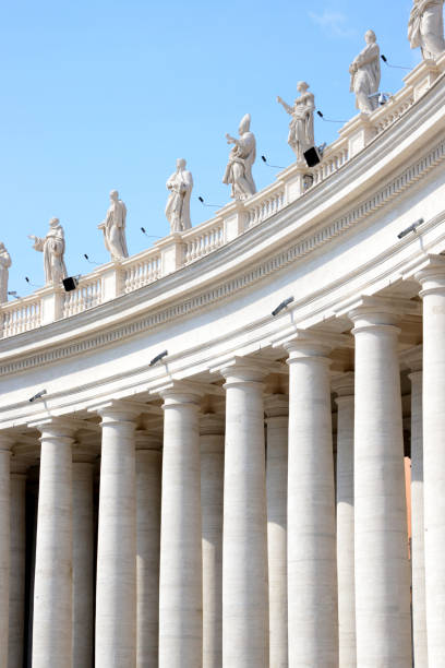 colunata de são pedro, praça de são pedro, roma, vaticano - doric order - fotografias e filmes do acervo