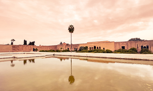 Marrakesh famous place- El bade palace at sunset