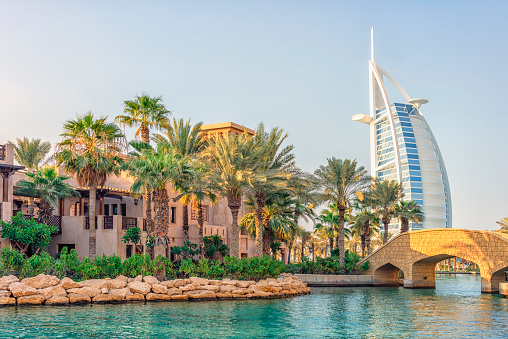October 2015 - Dubai, UAE - Burj Al Arab Hotel in Dubai