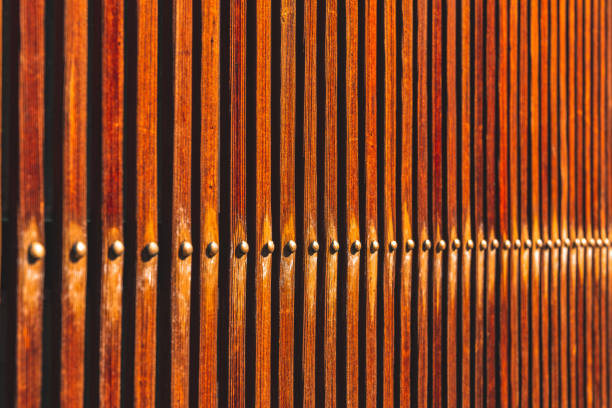 Japanese wooden window protection grid large background