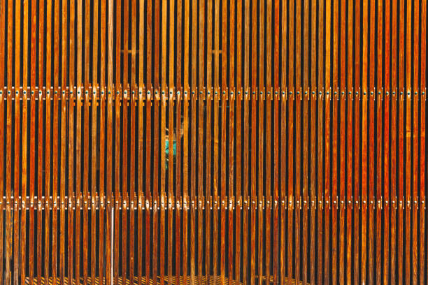 Japanese wooden window protection grid large background