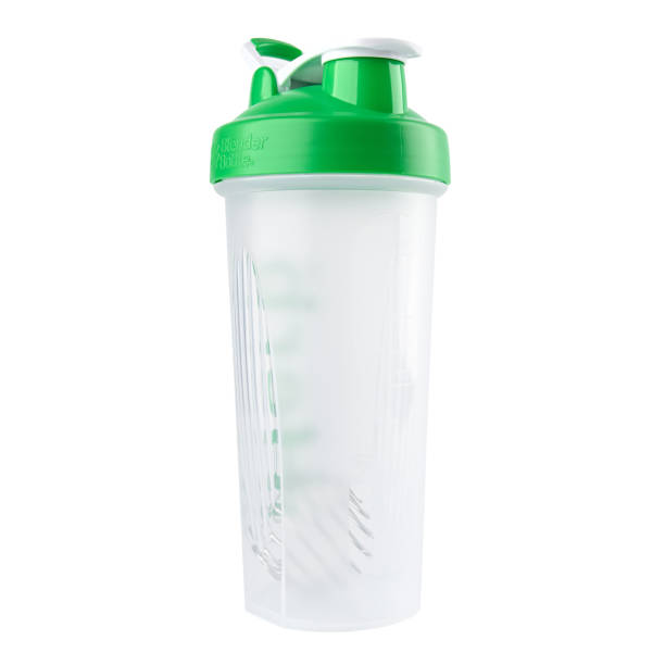 istock Protein shaker iHerb. Shake and blend bottle for mixing and blending nutritional drinks. Plastic shaker isolated on white background with clipping path 1479986189