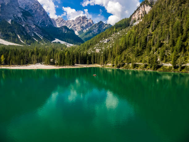 istock Autumn on Lake Braies and its valley. 1479996808