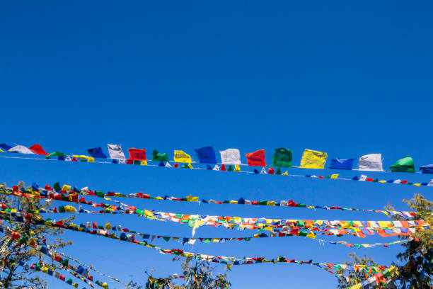 istock Tibetan prayer flags flapping in the wind 1480000606