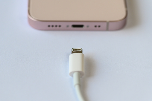 Apple iPhone 13 mini pink and Usb-c or Type-C Wired Charger