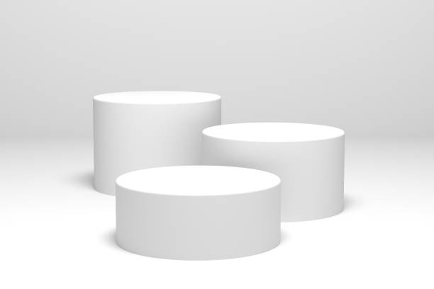 istock empty podium or pedestal display on white background with cylinder stand concept blank product shelf standing backdrop 3d 1480008637