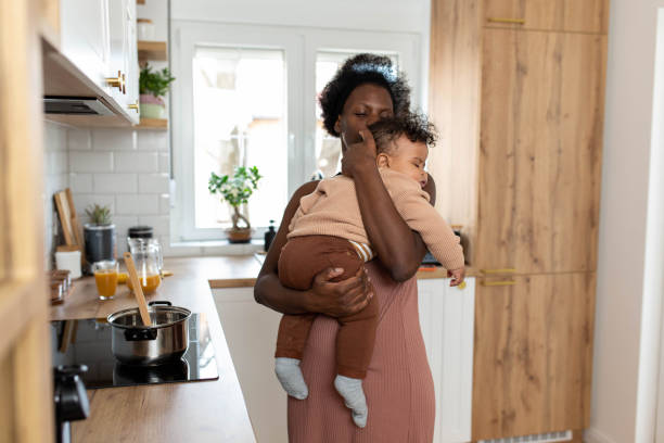 istock Baby asleep on mums shoulder 1480016194