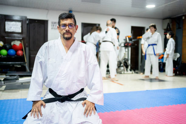 istock Portrait of a sensei during a karate class 1480016873