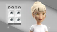 istock Selecting eye color on a video game character 1480023575