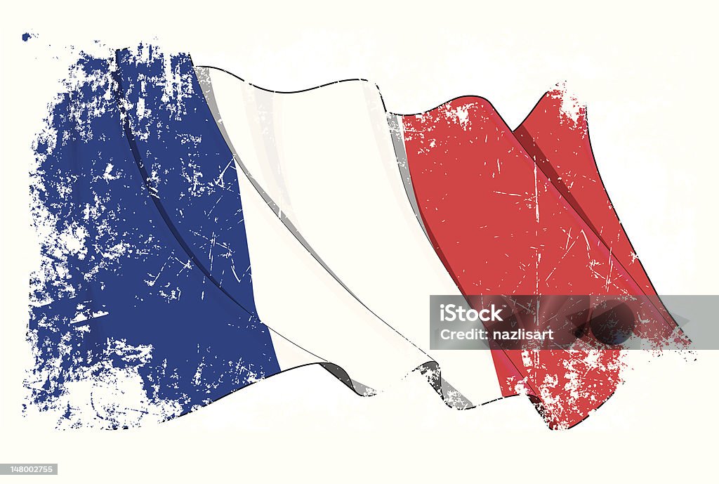 Grange Drapeau de la France - clipart vectoriel de Drapeau français libre de droits