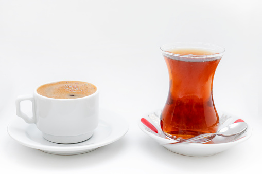 Turkish coffee and black tea