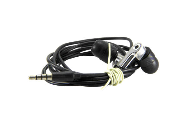 istock black headphones isolated on white background.Electronic Connector.Selection focus.Clipping path. 1480039481