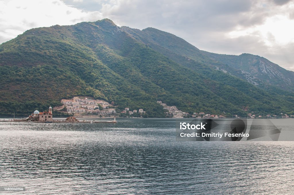 Island Gospa od Skrpela in Montenegro Adriatic Sea Stock Photo