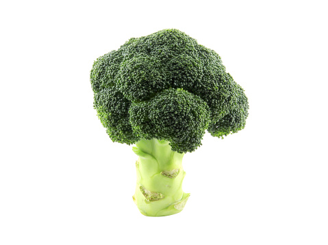 Broccoli, green vegetable for cooking isolated on white background.