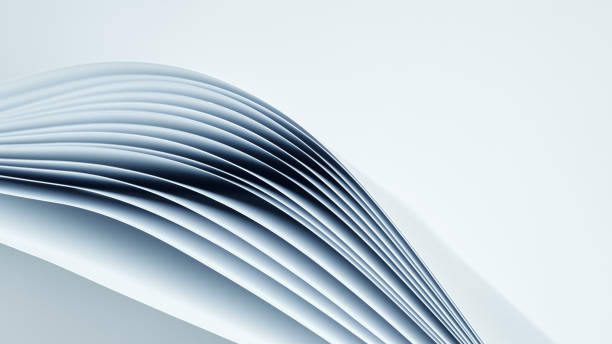 istock Abstract background, sheets of paper forming a pattern of curved lines. 1480045357