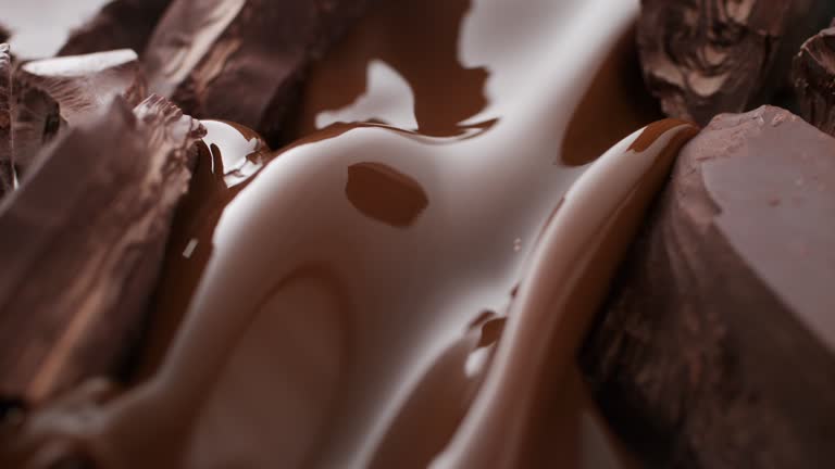 Close-up river of delicious hot chocolate