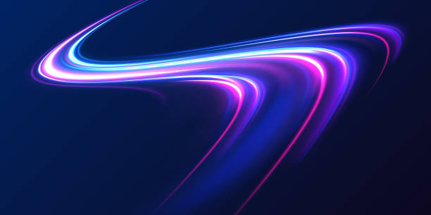 effect, motorway, speed, police, line. Laser beams luminous abstract sparkling isolated on a transparent background. Magic moving fast speed police lines. igniting stock illustrations