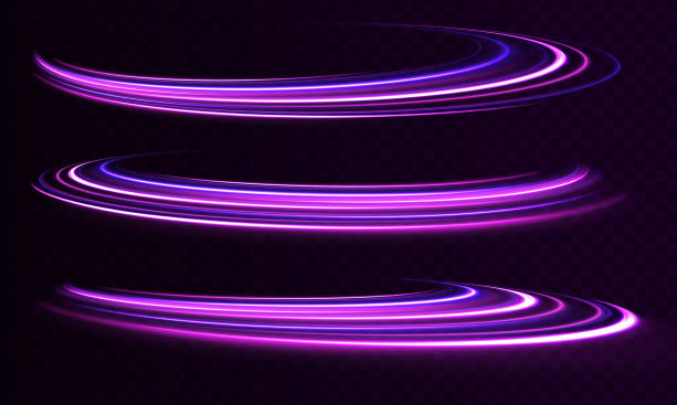 efekt, autostrada, prędkość, policja, linia. - lighting equipment fiber optic abstract backgrounds stock illustrations