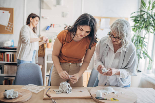 istock Family molding clay together 1480062080