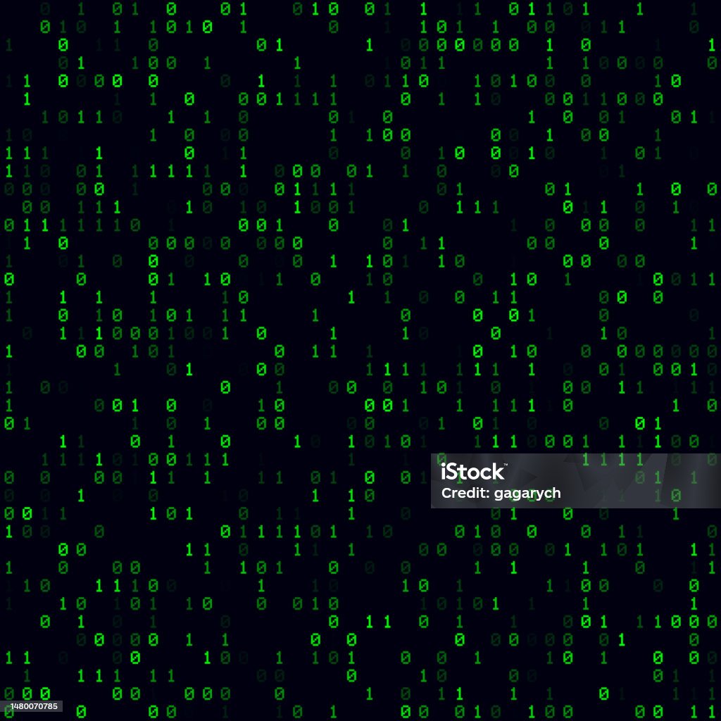 Sparse Background Futuristic Tech Background Green Sparse Binary Background Medium Sized ...