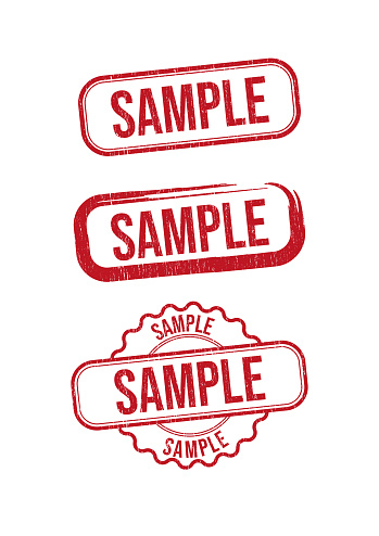 Sample Stamp isolated On White
