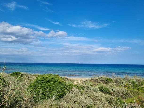istock Seascape and sun on blue sky 1480073752