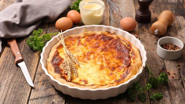 quiche - fotografia de stock